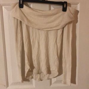 White off shoulder sweater